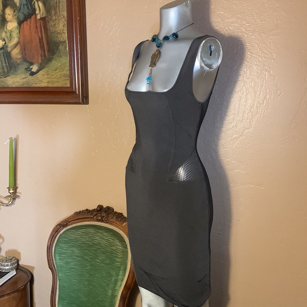Zara Knit Gray Fitted Dress. Sz M - Picture 5 of 6